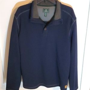 Mens g.h bass and Co navy long sleeve fleece lined long sleeve